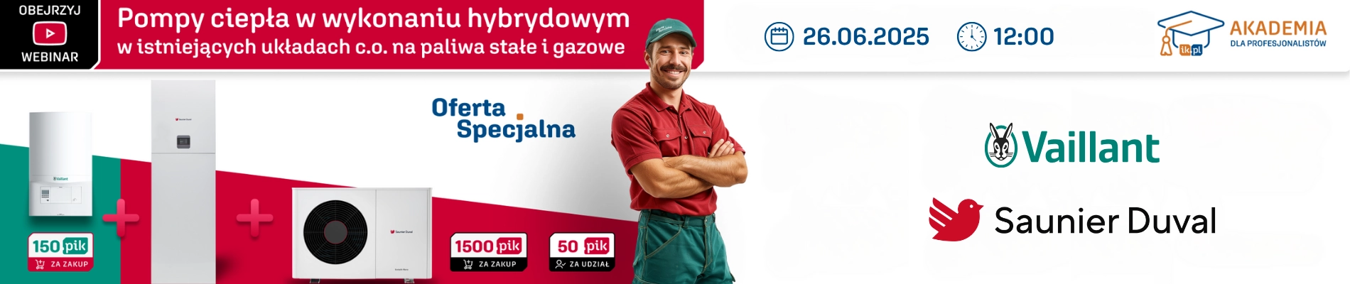 Pompy ciepła w wykonaniu hybrydowym w istniejących układach c.o. na paliwa stałe i gazowe - baner