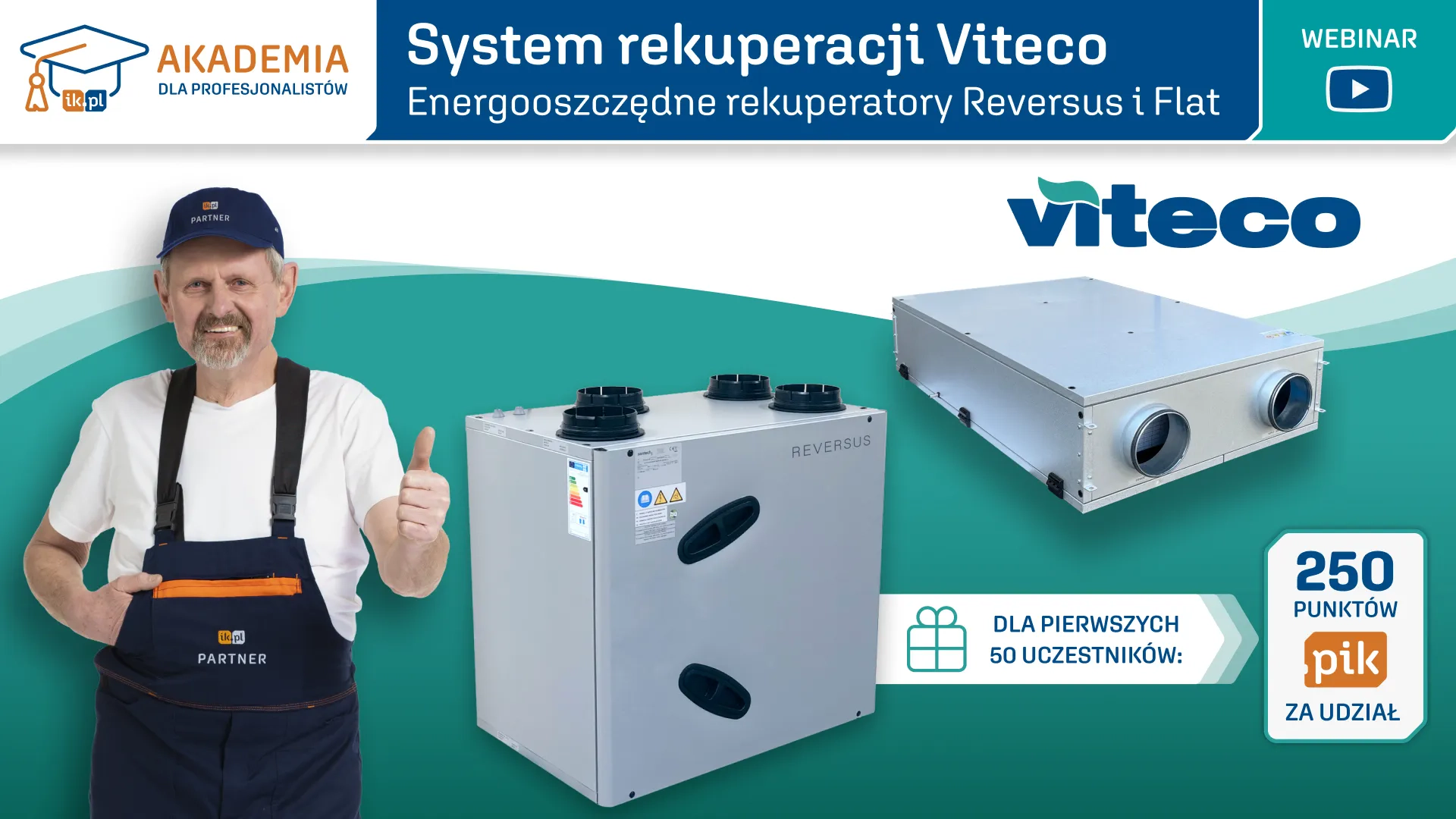  System rekuperacji Viteco - energooszczędne rekuperatory Reversus i Flat      