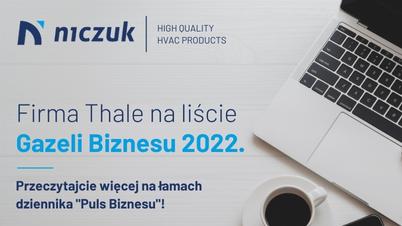 NICZUK - Marka na prestiżowej liście Gazeli Biznesu 2022