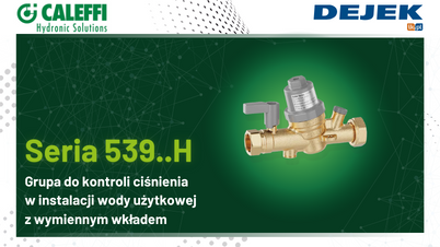 CALEFFI - Grupa do kontroli ciśnienia 539..H