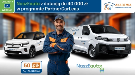 Zapisz się na webinar: NaszEauto z dotacją do 40 000 zł w programie PartnerCarLeas
