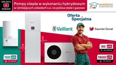 Pompy ciepła w wykonaniu hybrydowym w istniejących układach c.o., cyzli webinar Akademii IK