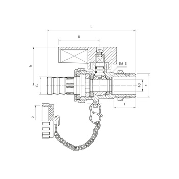 1809 Zawór kulowy spustowy 3/4"
