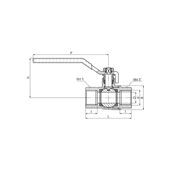 PHA-200/1 Kurek kulowy HUZAR typ ciężki 1 1/2" WW czarna rączka