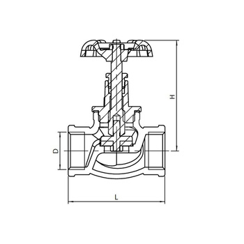 Zawór wodny KFA Armatura, żeliwo GW 1 1/2'' x GW 1 1/2''