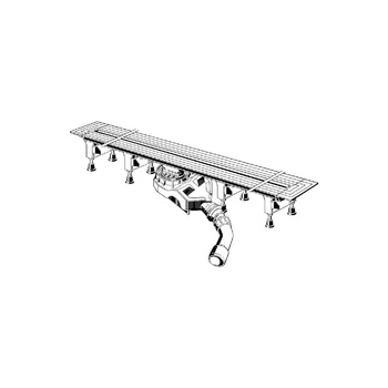 Odpływ prysznicowy prostokątny VIEGA 496610, 1300 x 110 x 70 mm, dł: 1200 mm, szer: 20 mm, z syfonem