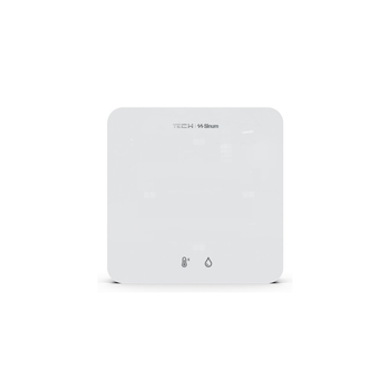 Przewodowy czujnik temperatury, wilgotności biały, model C-S1m, komunikacja przewodowa Sinum SBUS