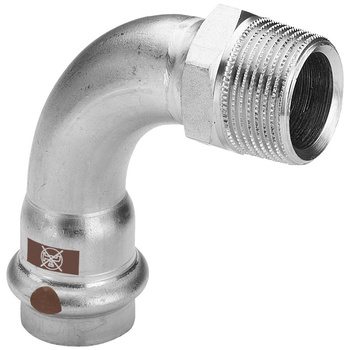 Łuk 90' VIEGA 1714, stal nierdzewna / stal nierdzewna, 15 mm x 3/8'' (zw x gz)