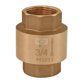 Zawór zwrotny FERRO z elementem zamykającym z tworzywa 6/4'' GW PN 10 max. 100'C