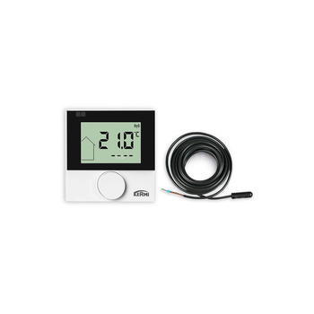 Radiowy regulator pokojowy Kermi D3 z wyświetlaczem i czujnikiem zewnętrznym