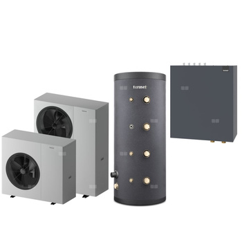 Pakiet 3 - Pompa ciepła powietrzna powietrze-woda monoblok TERMET Heat Platinum 18 EVI/DC 13.3 kW 380 V + Zasobnik buforowy TERMET ENERGY 200 + Moduł hydrauliczny T-Box 18 PG HP