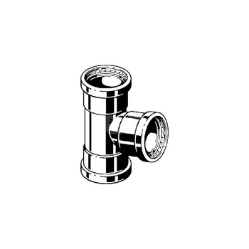 Trójnik VIEGA 1118XL stal (ocynk galwaniczny/elektrolityczny) 76.1 mm x 54 mm x 76.1 mm (mz x mz x mz)