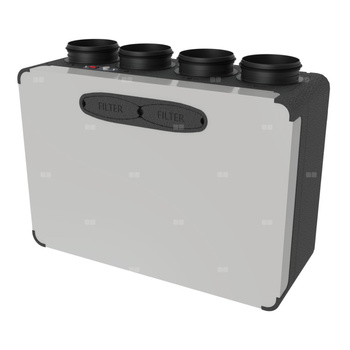 Rekuperator BREVA TOP Mini 150, obudowa EPP, z by-passem, z uchwytami do mocowania do ściany, ze sterownikiem EVO LT