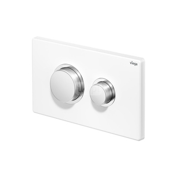 Przycisk uruchamiający do WC Prevista Visign for Public 11 nr wzoru 8631.1 płytka maskująca: stal nierdzewna biały błyszczący klawisz: stal nierdzewna biały błyszczący