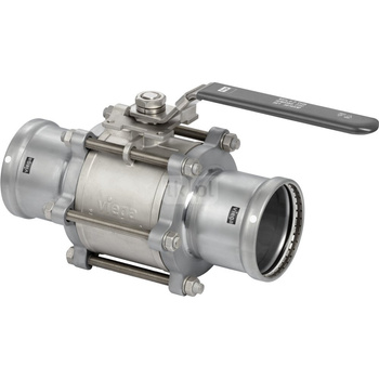 Zawór kulowy VIEGA 42758XL, PN16 DN 100 zw x zw, uchwyt: dźwignia