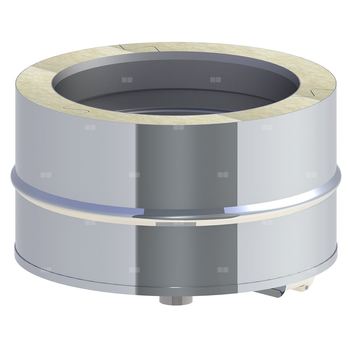 Naczynie na sadze z izlolowaną miską kondensacyjną fi 150mm (1,0) odpływ w dół