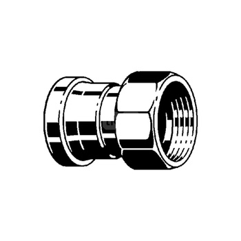 Złącze przejściowe Profipress VIEGA 2412XL jednoczęściowy, Cu (stan surowy) / Cu (stan surowy), 64 mm, 2 1/2'' (mz x gw), 104 mm