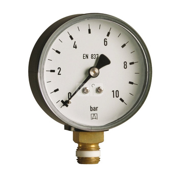 Manometr z rurką Bourdona AFRISO RF standardowy 0/2,5 bar G1/2B radialne fi 80 mm, kl. 1.6%