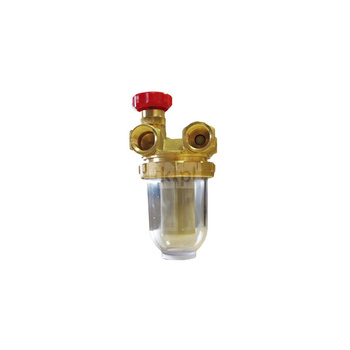Filtr olejowy AFRISO Z 1/2 - 500 Si dwururowy fi 1/2'' x 1/2'' GW x GW, z wkładem plastikowym, maks. przepływ 310 l/h
