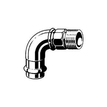 Łuk Profipress 90' VIEGA 2614 jednoczęściowy, brąz / brąz, 18 mm, 3/4'' (mz x gz), (głębokość: 24 mm) z uszczelką