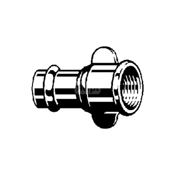 Złącze przejściowe Sanpress VIEGA 22123 jednoczęściowy, brąz / brąz, 22 mm, 1/2'' (mz x gw), 47 mm z uszczelką