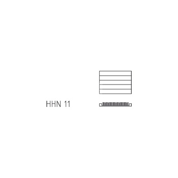 Grzejnik płytowy typ 11 KERMI HHN, z osłonami wym. 490 x 1300 mm, kolor biały, moc 937 W