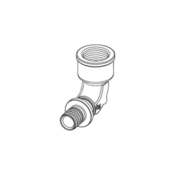 Mufa przejściowa 90' TECE flex, brąz, 20 mm x 1/2'' (zz x GW)