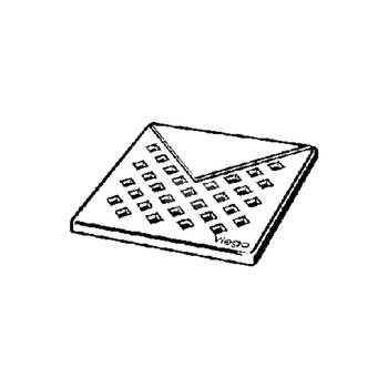 Kratka VIEGA 49281 kwadratowa ze stalowai nierdzewnej 100x100mm do wpustu