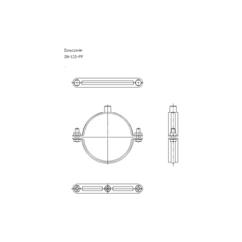 Obejma masywna DN 133 (128-136mm) DN133