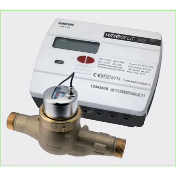 Ciepłomierz rozdzielny mechaniczny komplet z wewnętrznym Modułem M-BUS, typu HYDROSPLIT M3 DN 20 Qp=2,5 m3/h, Tmax: 90st.C, L=130 mm
