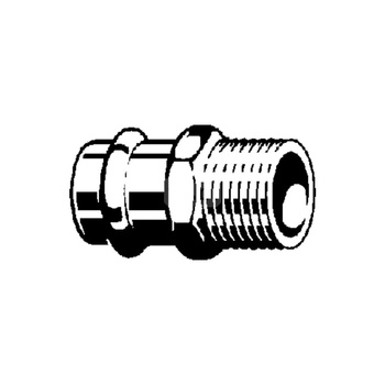 Złącze przejściowe Sanpress VIEGA 2211 jednoczęściowy, brąz / brąz, 14 mm, 3/8'' (mz x gz)