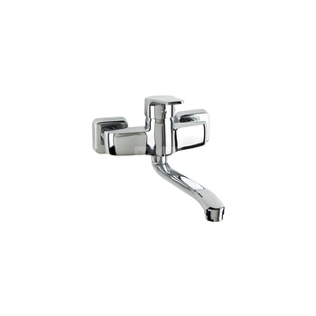 Bateria zlewozmywakowa GRAND ścienna z obrotową