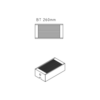 Konwektor Kermi KKN Konv. Typ26 BH150x260x1600mm QN2840, weiß, 10 bar, m. Abdeckung
