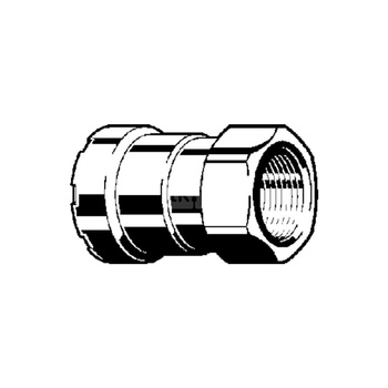 Złącze przejściowe Megapress VIEGA 4212 redukcja jednoczęściowy, stal (cynk/nikiel), 2'' (mz x gw), 92 mm z uszczelką
