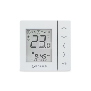 Regulator temperatury SALUS VS20WRF bezprzewodowy Zigbee z wyświetlaczem, montaż natynkowy