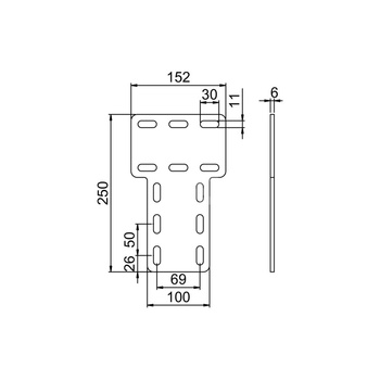 Łącznik teowy LT profilu KJ OGCLTKJ