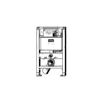Prevista Dry-stelaż WC z przyłączem do WC myjącego 820 mm stal, PE, nr wzoru 8533 H zab.: 820 B: 500