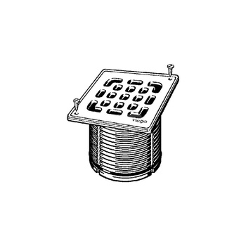 Kratka VIEGA 49343 kwadratowa ze stalowai nierdzewnej 100x100mm do wpustu