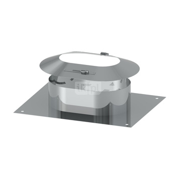 Króciec dylatacyjny z kołnierzem JEREMIAS OV/FU0825 stal nierdzewna fi 130x220 mm
