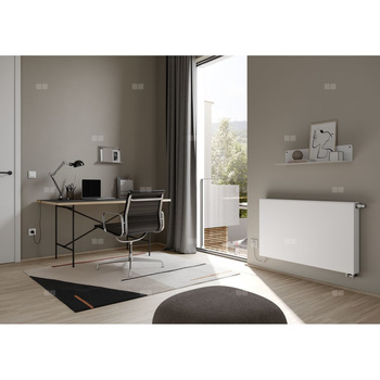 Kermi®x-flair, Plan VP typ 33 505x805 RAL9016, 10 bar, z osłoną, lewy