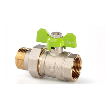 Kurek kulowy prosty GK16 z półśrub.DN20-PN16-MAl nikl.