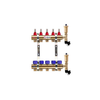 Rozdzielacz mosiężny do OP z przepływ. - QIK STANDARD II C- 2 sekcje