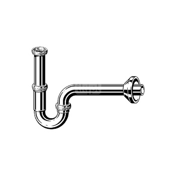 Syfon rurowy Plus-Sifon mosiądz, nr wzoru 5611.5 G: 1¼ DN: 32 wykonanie: szlachetny matowy