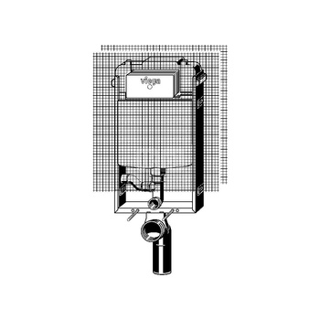 Stelaż podtynkowy do WC VIEGA 851331, 1101 x 520 x 80 mm, ze spłuczką