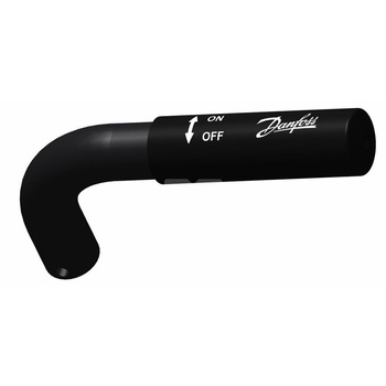 Dźwignia typu L/stal DN 15-32 RB / DN 15–25 FB z uchwytem z tworz. sztucz., Handle-L DN15-32 with logo and plastic g