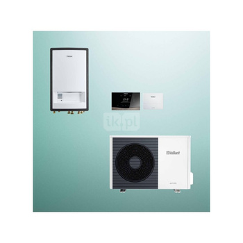 Pakiet Systemowy OZE - Pompa ciepła powietrzna powietrze-woda monoblok VAILLANT VWL 75/6A aroTHERM plus 7 kW 400 V + Moduł naścienny MEH 97/6 + Moduł komunikacji internetowej VR 940f + Regulator sensoCOMFORT VRC 720