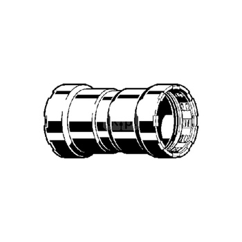 Mufa Megapress VIEGA 4215 jednoczęściowy, stal (cynk/nikiel), DN 20 (mz x mz), 75 mm