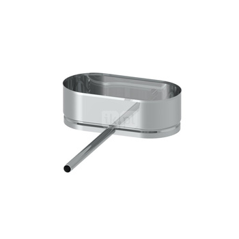 Miska na kondensat z rurką odpływową JEREMIAS OV/EW0801S stal nierdzewna fi 120x180 mm