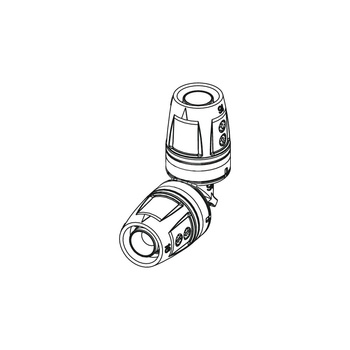 Kolano 90' TECE logo trzyczęściowy, tworzywo, 20 mm (pz x pz)