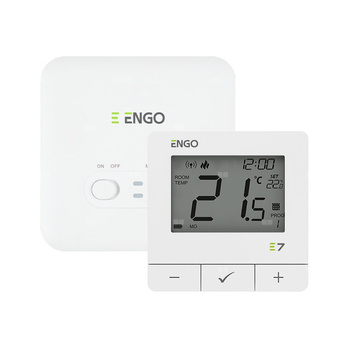 Programowany, bezprzewodowy regulator temperatury, biały